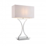 Chrome Table Lamp With White Shade