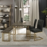 Iris Fumed 4-6 Extending Table, 2x Chairs & Bench