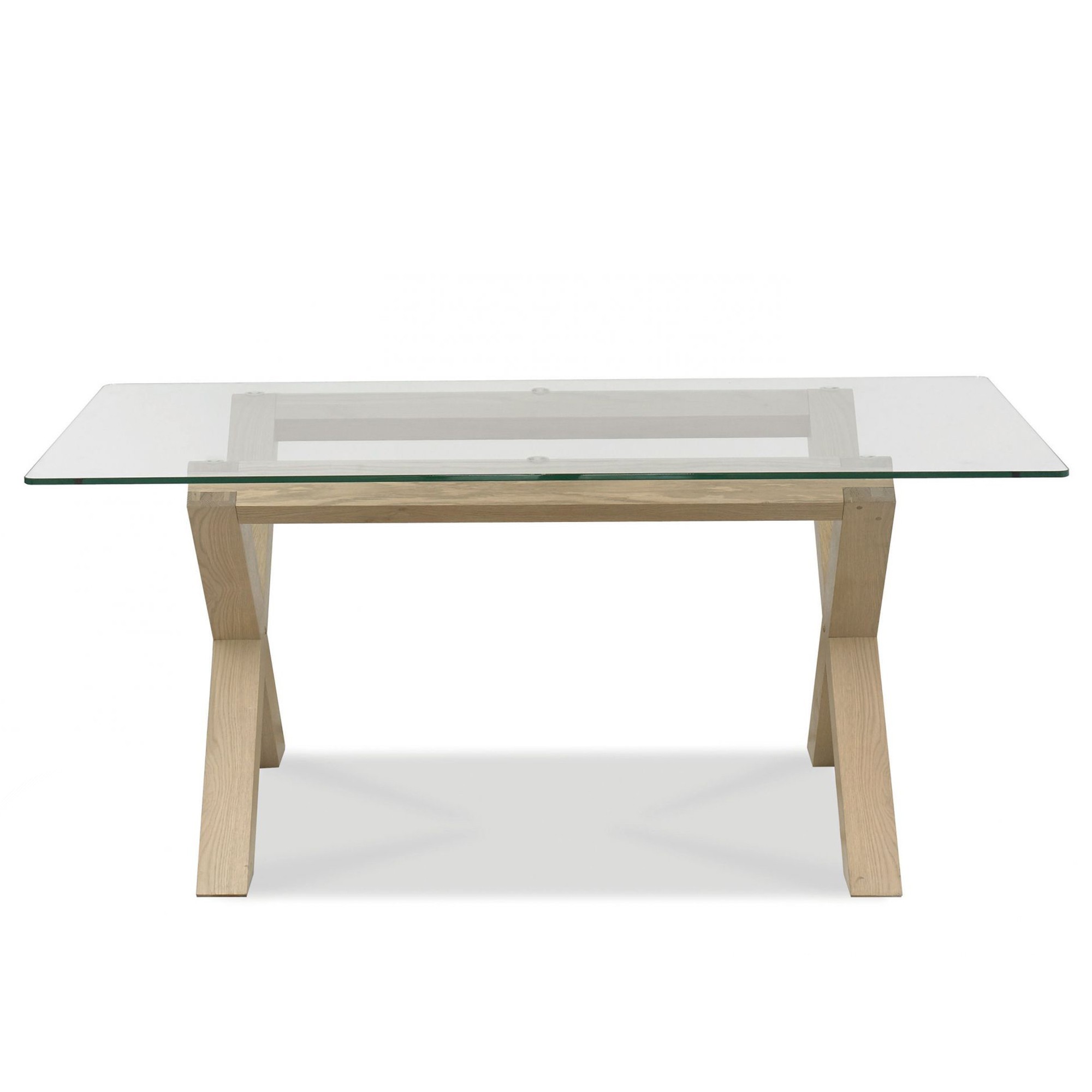 Cookes Collection Trinity Rectangular Glass Top Dining Table - Dining