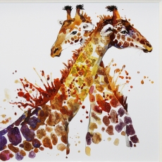 Giraffes Can’t Dance Liquid Art Framed Print