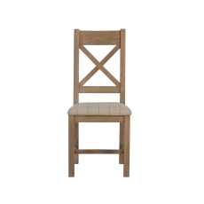 Western Cross Back Dining Chair - Natural