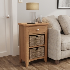 Burnley Side Table with 2 Baskets