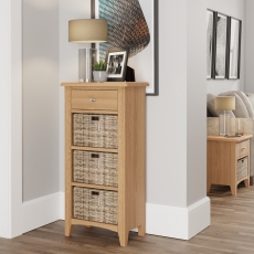 Burnley Side Table with 3 Baskets