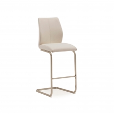 Alessi Bar Stool Brushed Steel Taupe