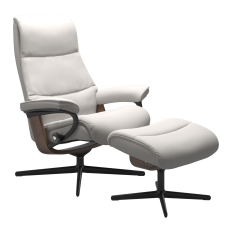 Stressless View Small Chair & Stool Cross Base
