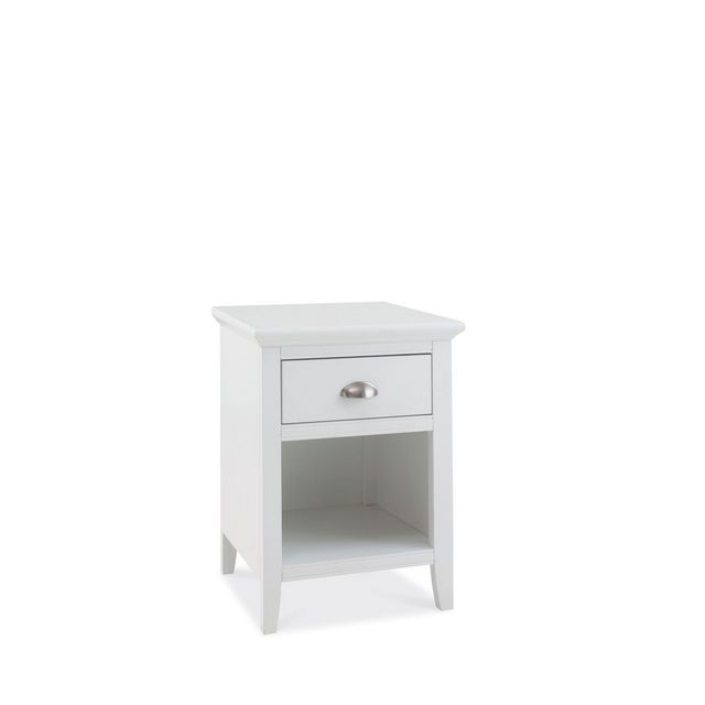 Cookes Collection Camden White 1 Drawer Nightstand 
