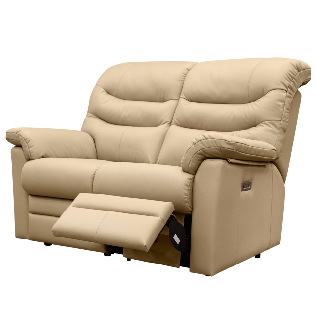 G Plan Ledbury 2 Seater Single Power Recliner Sofa RHF with Headrest & Lumbar in Leather 1