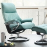 Stressless View Small Chair & Stool Signature Base 7