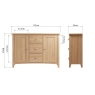 Cookes Collection Burnley Large Sideboard Dimensions