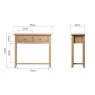 Cookes Collection Burnley Console Table Dimensions