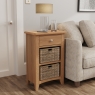 Burnley Side Table with 2 Baskets 2