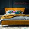 Cookes Collection Pleated Bedframe Tumeric 2