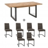 Iris Extending Dining Table & 6 Cantilever Chairs 2