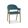 Clifton Upholstered Arm Chair - Azure Velvet 1