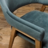 Clifton Upholstered Arm Chair - Azure Velvet 5