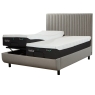 Arc Adjustable Bed with Vertical Headboard Warm Stone 2