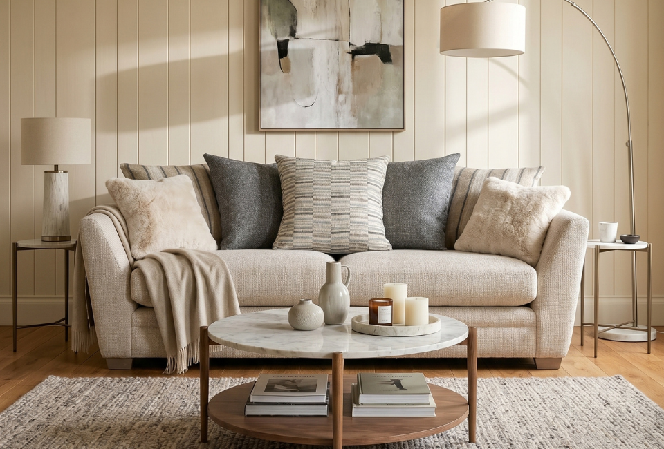 Welcome the new season with soft pastel cushions, fresh flowers and light, airy fabrics. Introduce natural greenery and brighten your space with lighter accessories to create a fresh and uplifting feel.
