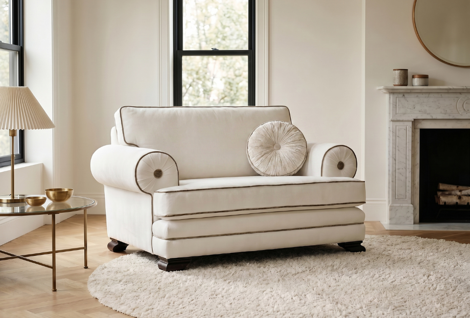 he Monaco collection brings together timeless design and contemporary sophistication with effortless elegance. Generous proportions are softened by beautifully rounded, rolled arms, creating an inviting silhouette with a distinctly sculptural feel. Its refined low profile adds a sense of understated luxury, giving Monaco an impressive presence while remaining beautifully balanced – a sophisticated centrepiece designed to elevate any living space.