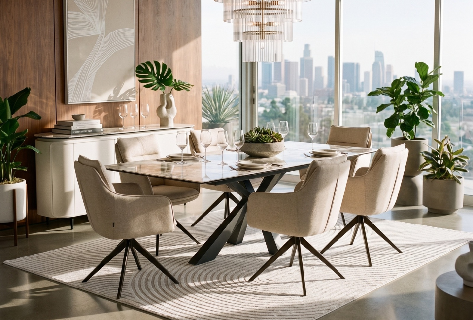 Consider how many people will use your dining table regularly compared to how often you entertain.

For smaller households, a compact four-seater that extends to accommodate six guests could be the perfect solution. Larger families may prefer a six-seater that comfortably extends to seat eight or more.

The beauty of an extendable design is that you can enjoy a practical, space-saving table every day, with the flexibility to create extra seating whenever it's needed.
