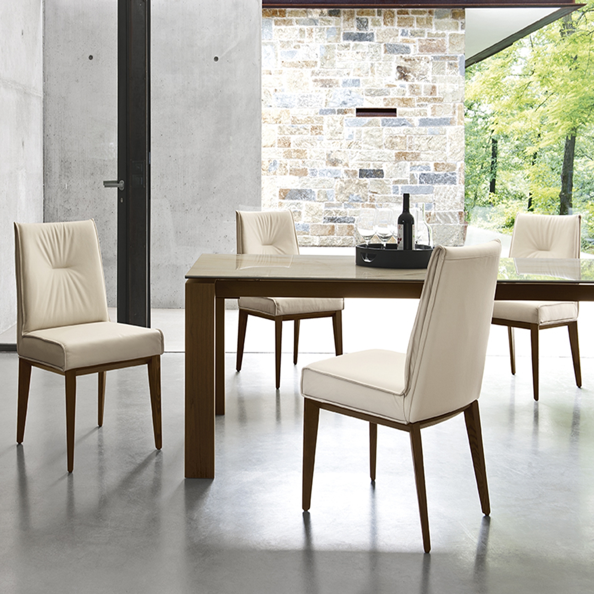 Tables Calligaris Omnia Dining Table and Chairs - Calligaris