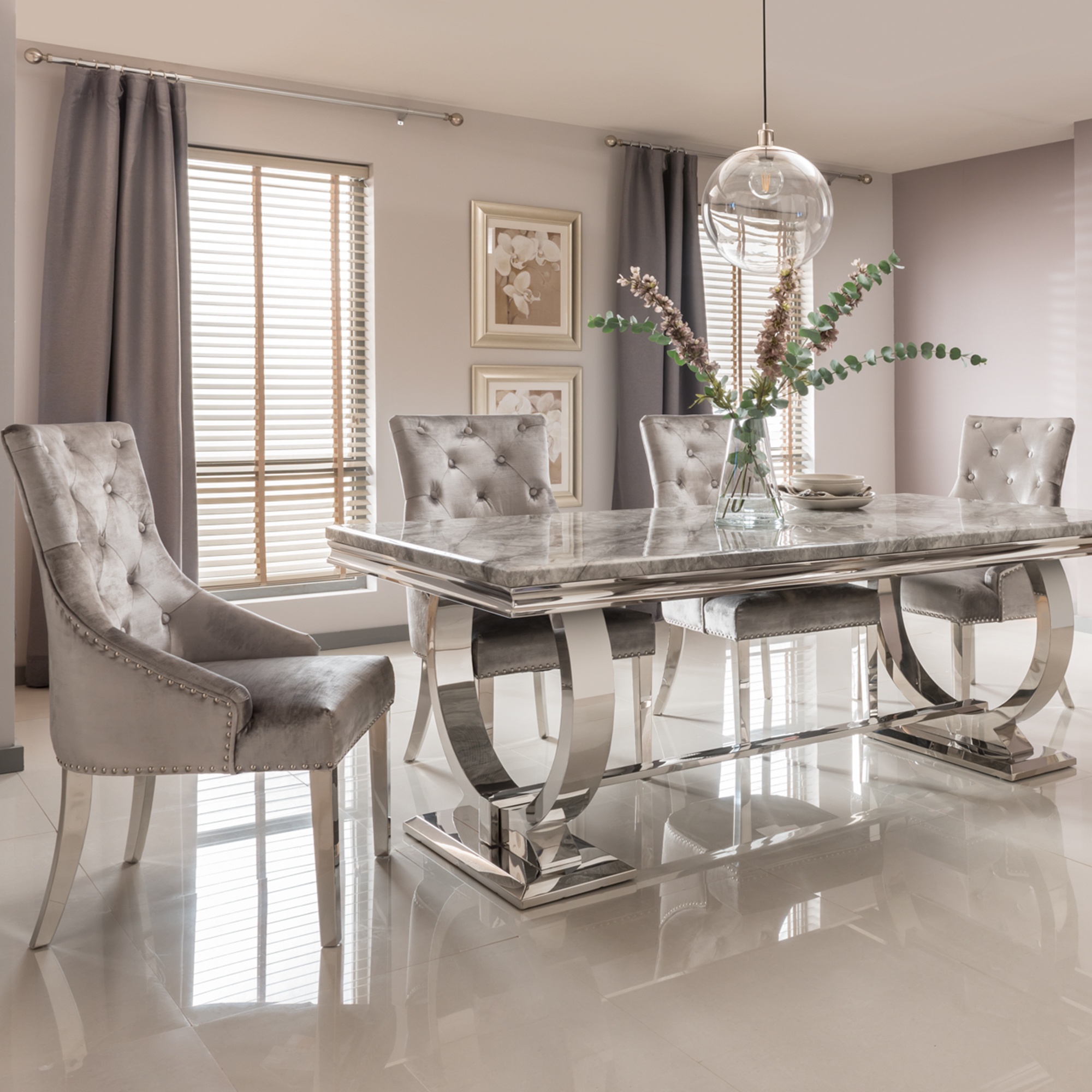 Valentina Dining Table And 4 Chairs, Beautiful Round Table And Chairs