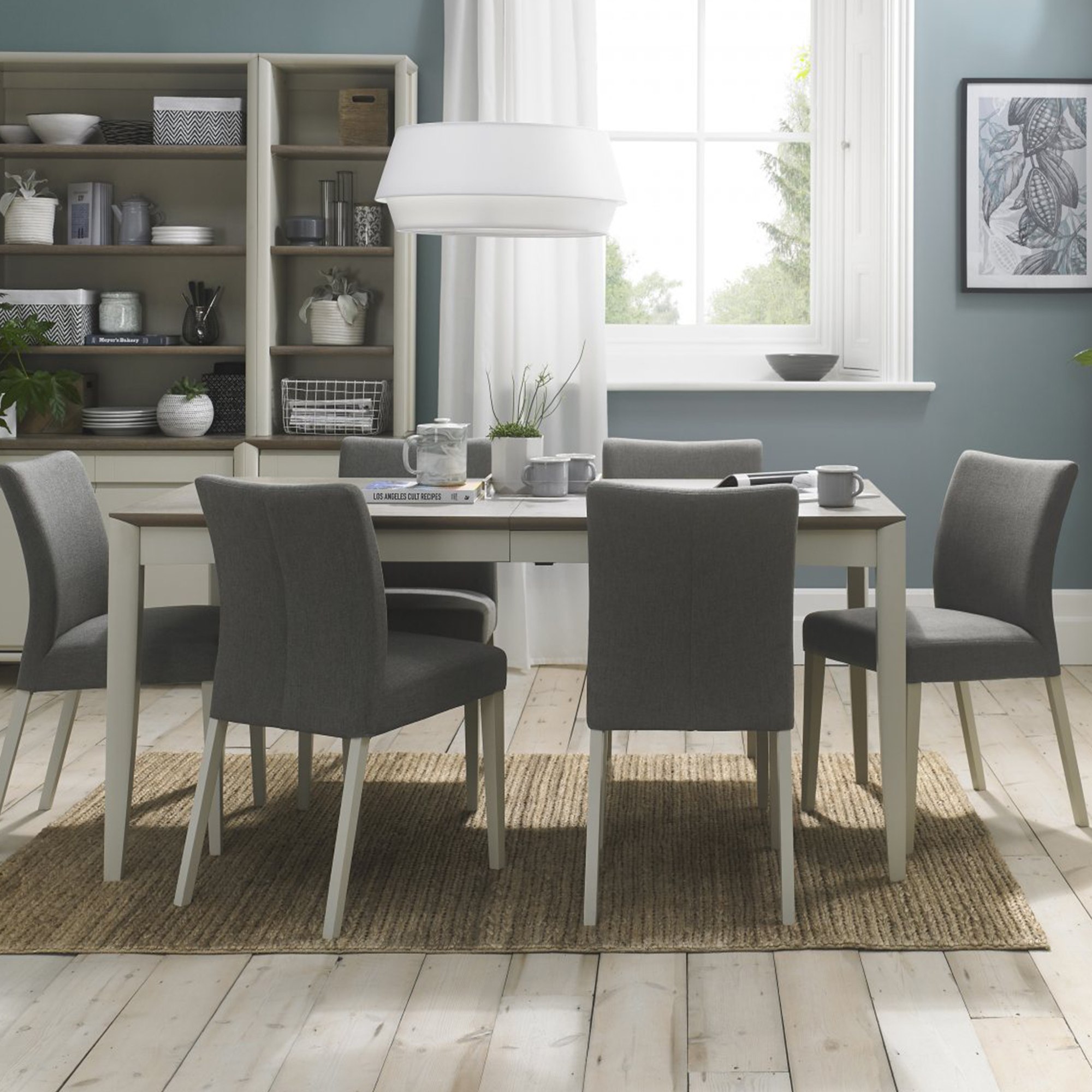 ROMY GREY WASHED OAK&SOFT GREY DINING Cookes Collection Romy Soft Grey ...