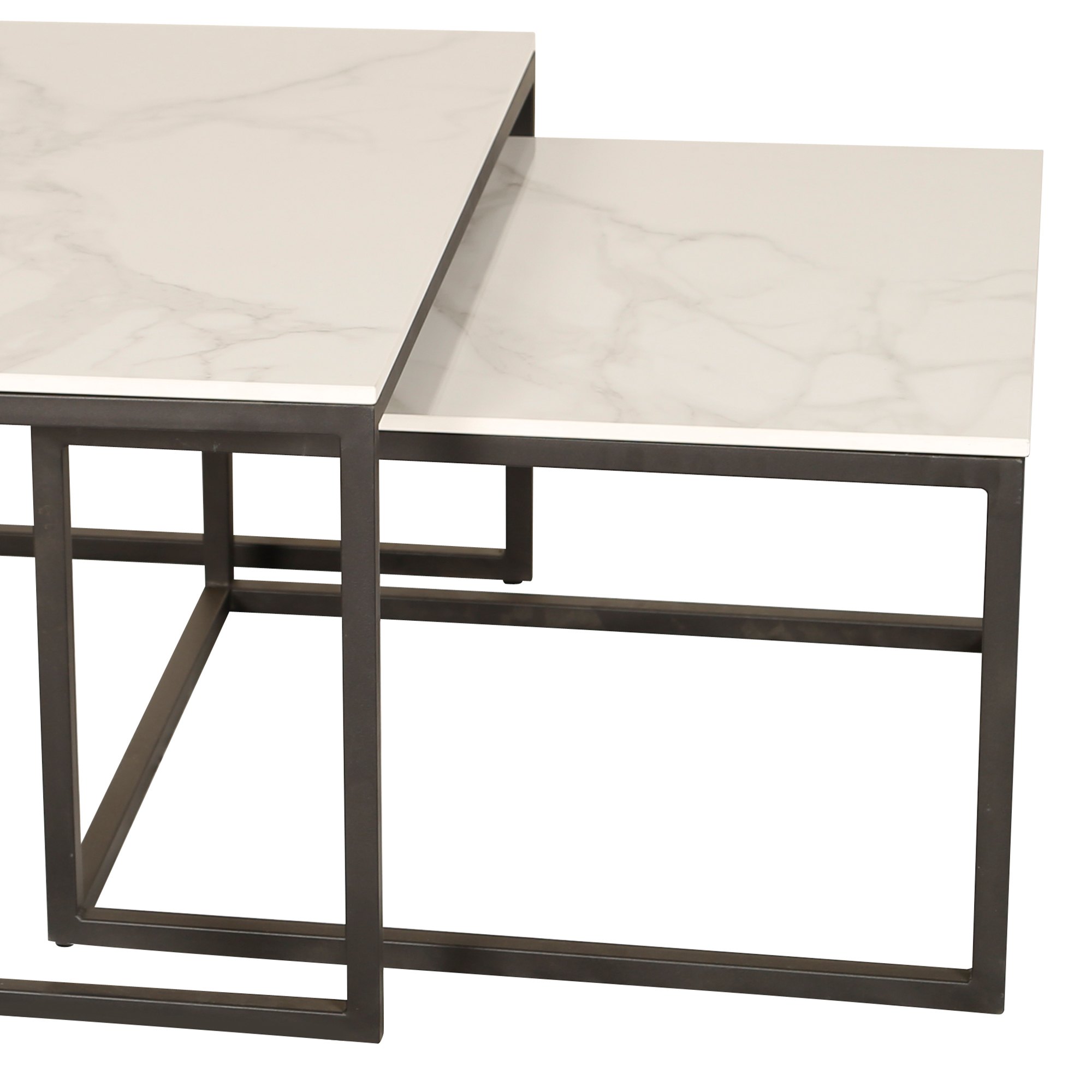 Tyler White Collection Tyler Nest of 2 Coffee Tables Cookes Furniture