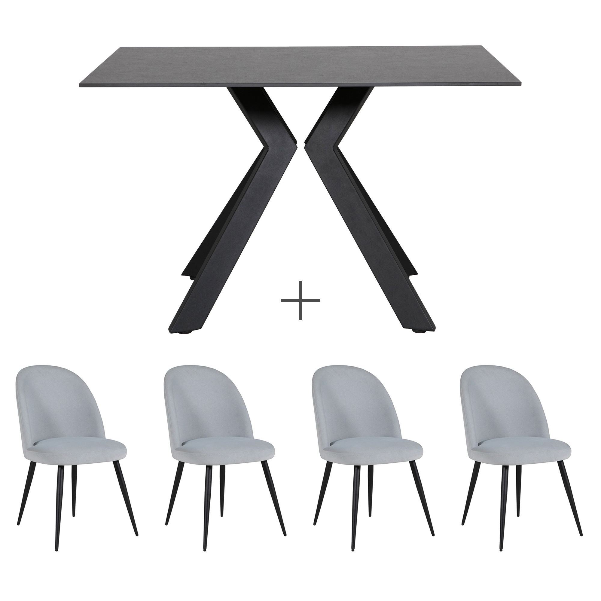 Kenzo Large Table & 4 Chairs | Dining Furniture | Cookes Furniture