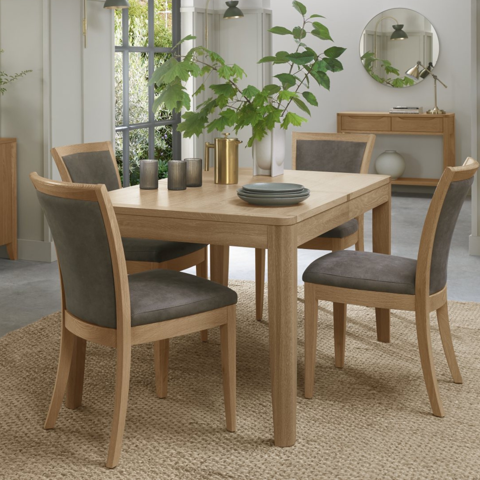 Cambridge Oak Dining Cambridge Medium Dining Table & 4 Chairs | Cookes ...