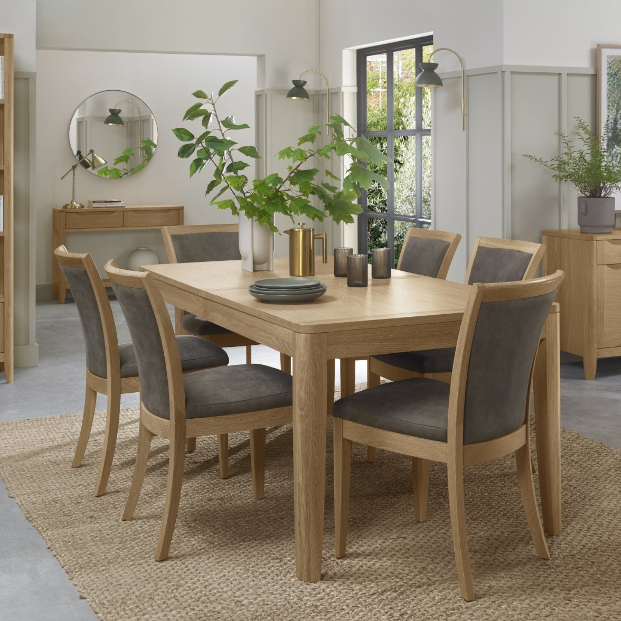Cambridge Oak Dining Cambridge Large Dining Table & 6 Chairs | Cookes ...