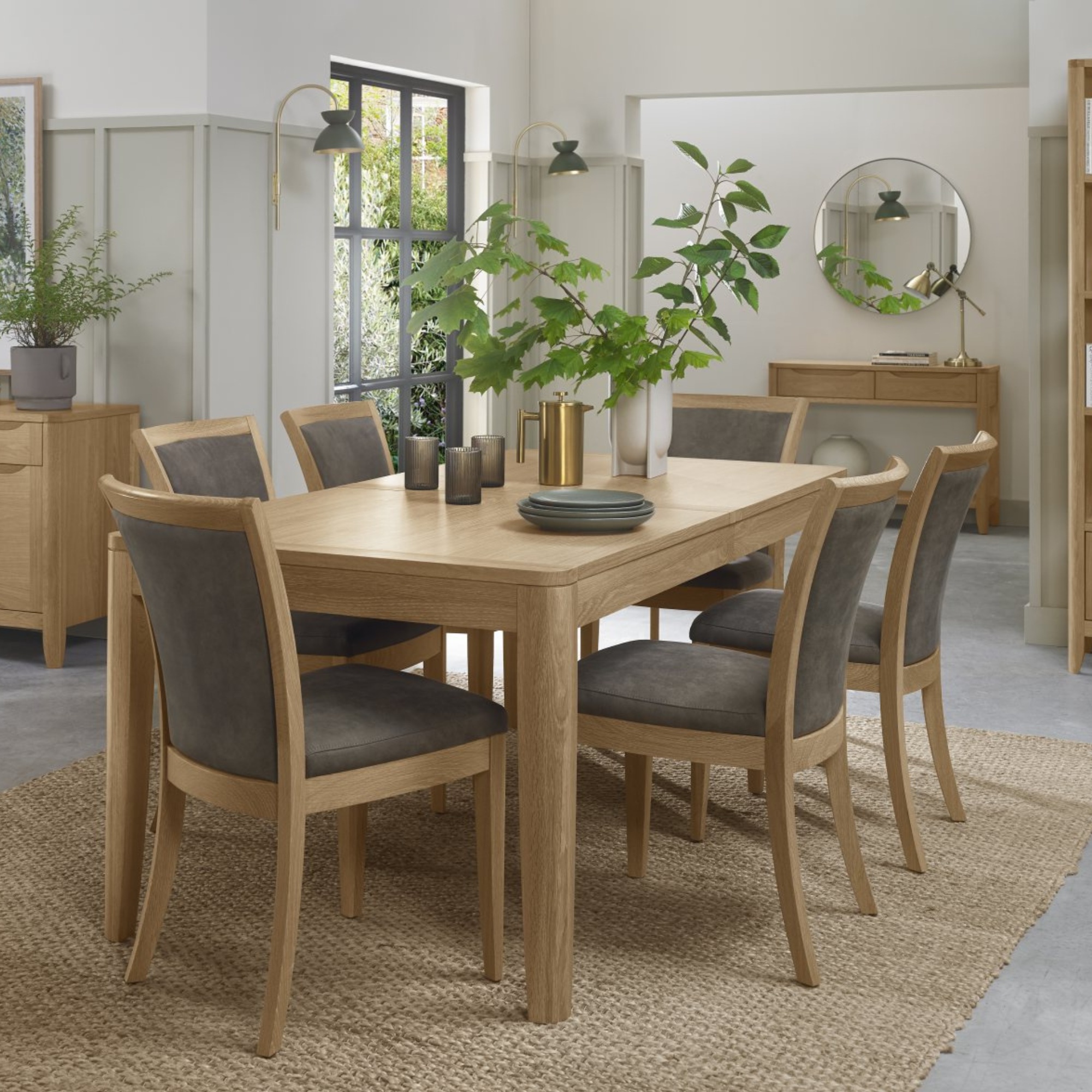 Cambridge Oak Dining Cambridge Large Dining Table & 6 Chairs | Cookes ...