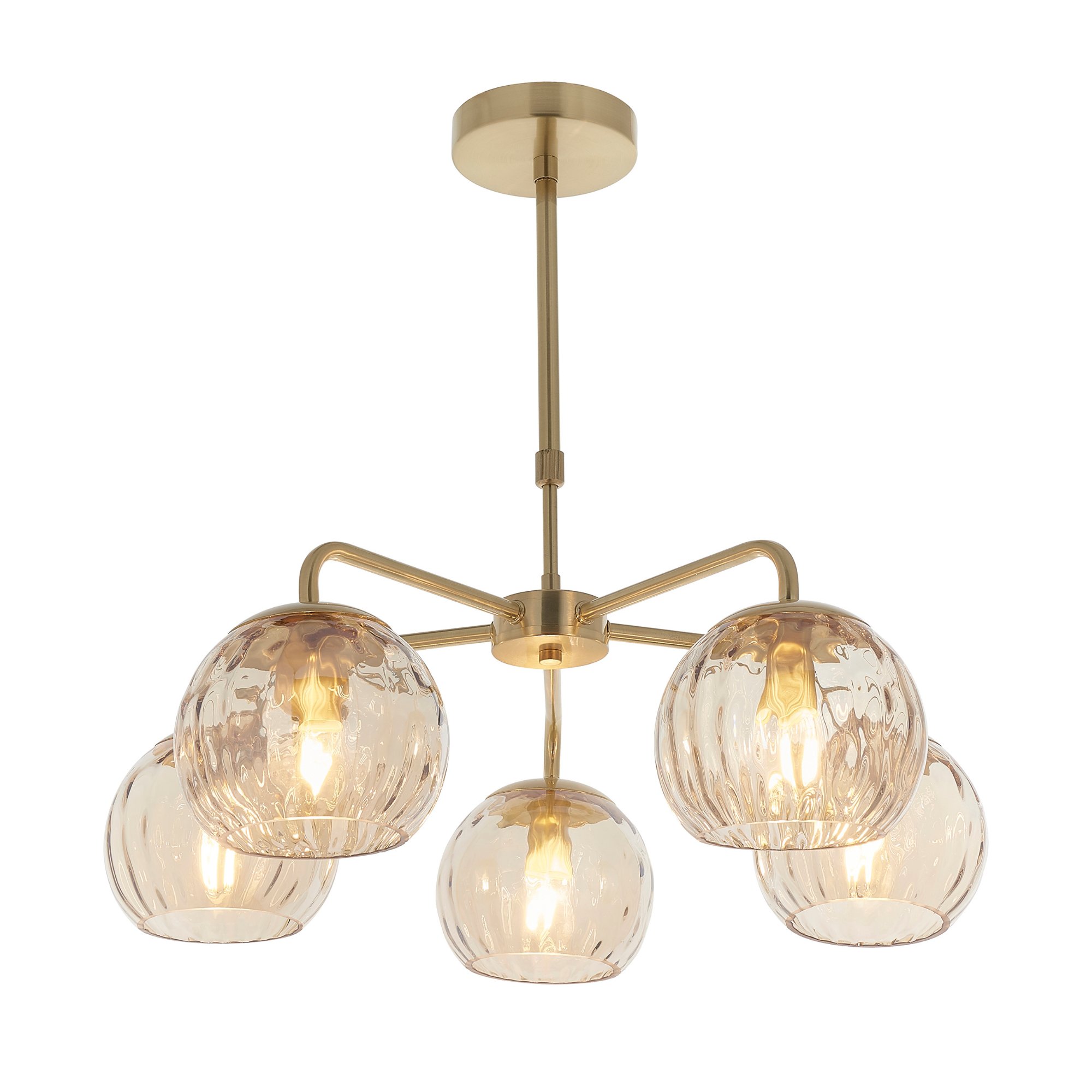 Lighting Dimple 5 Light Ceiling Light Gold Cookes Furniture