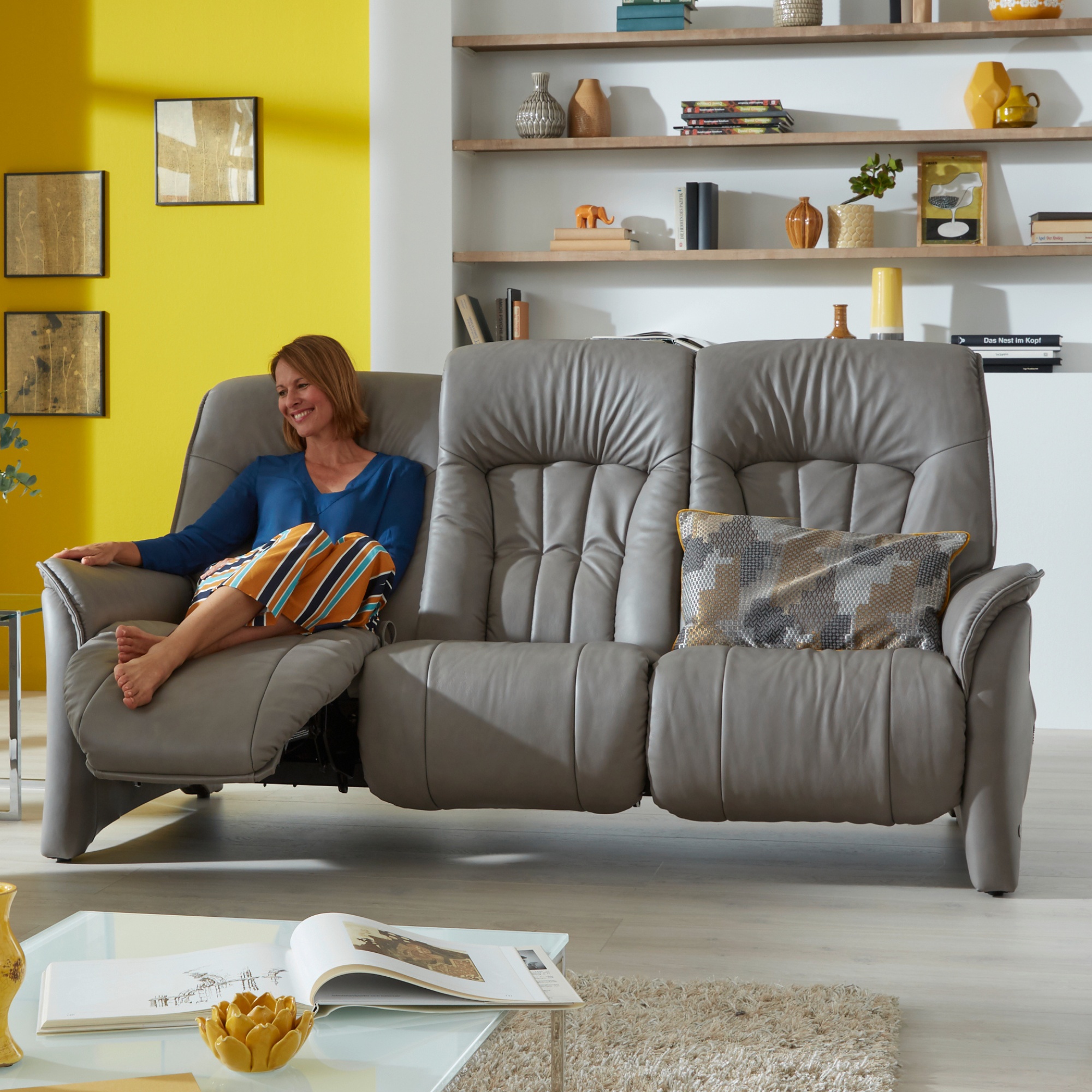 4350 - Rhine Himolla Rhine 3 Seater Manual Recliner | Cookes Furniture