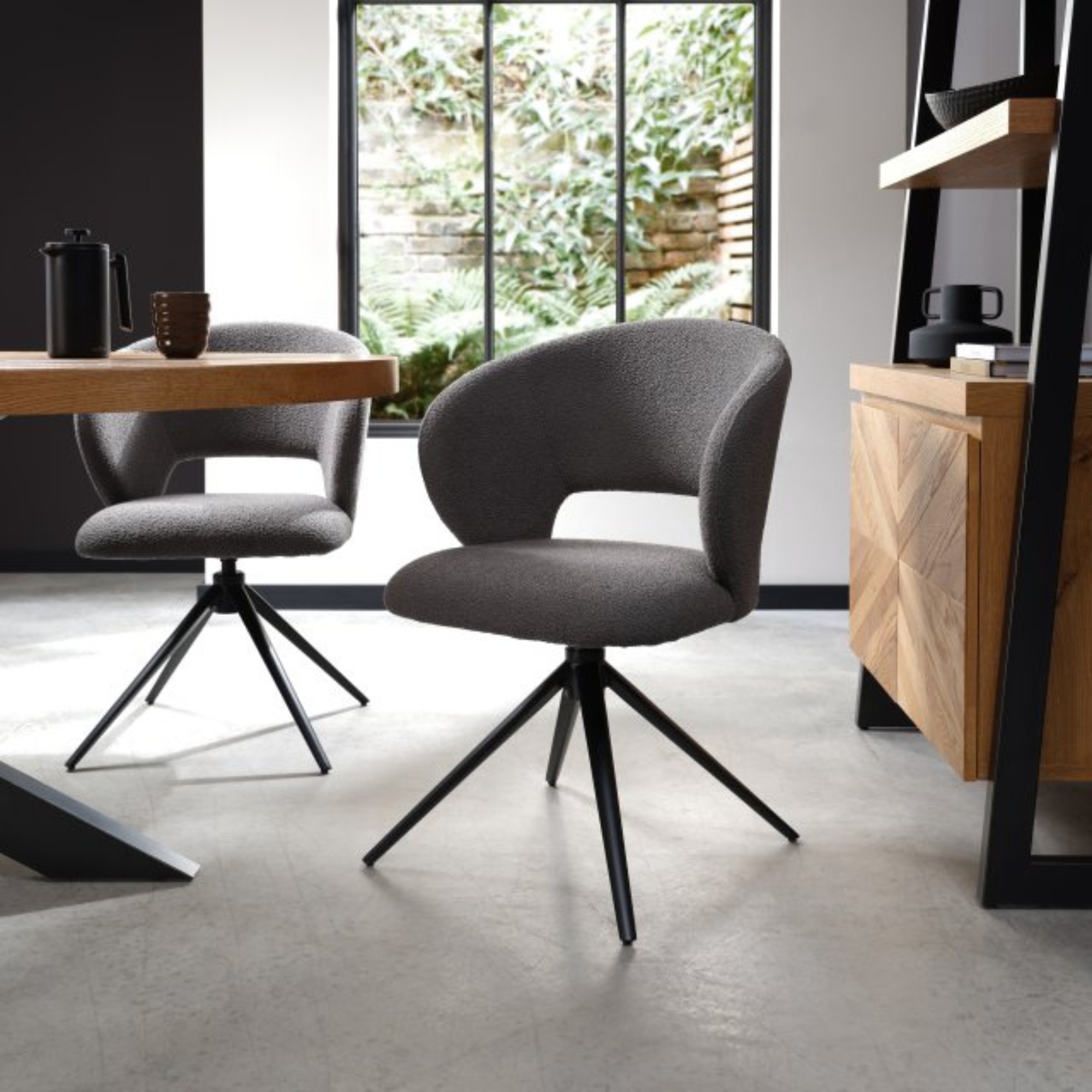 Ellington Swivel Chair - Grey | Cookes Furniture