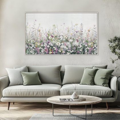 Floral Cascade Framed Canvas Floral Cascade Framed Canvas