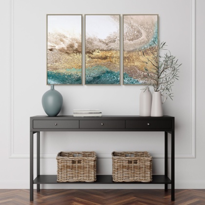 Serene Triptych Framed Canvas Serene Triptych Framed Canvas
