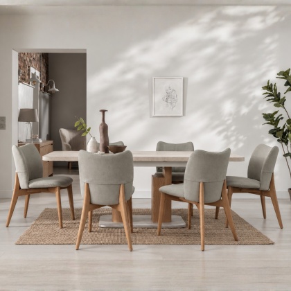 Aaron Extending Dining Table & 6 Susan Chairs Aaron Extending Dining Table & 6 Susan Chairs