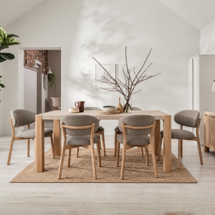 Aaron 190cm Dining Table & 6 Louis Chairs Aaron 190cm Dining Table & 6 Louis Chairs