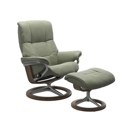 Stressless Special Promotion Mayfair Chair & Stool Paloma Shadow Green Stressless Special Promotion Mayfair Chair & Stool Paloma Shadow Green