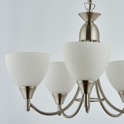 Satin Chrome 5 Light Fitting Satin Chrome 5 Light Fitting