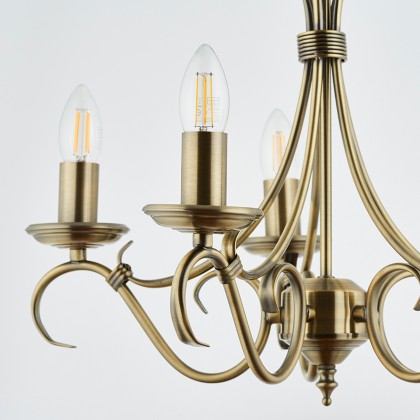 Antique Fitting with 5 Candles Antique Fitting with 5 Candles
