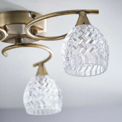 Antique Brass 3 Light Semi Flush Antique Brass 3 Light Semi Flush