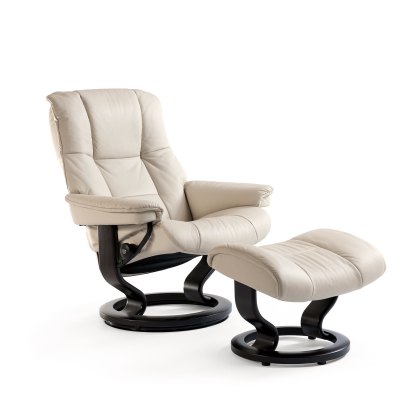 Stressless Mayfair Small Chair & Stool Classic Base Stressless Mayfair Small Chair & Stool Classic Base