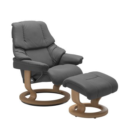 Stressless Reno Medium Chair & Stool Classic Base