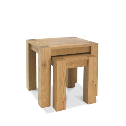 Cookes Collection Trinity Light Oak Nest of Tables Cookes Collection Trinity Light Oak Nest of Tables