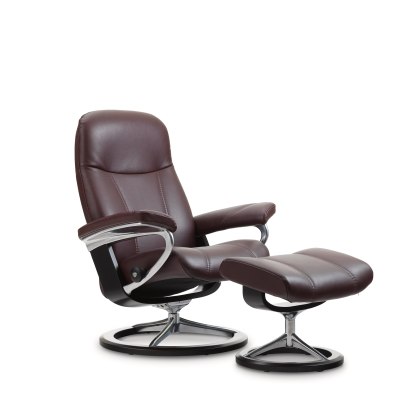 Stressless Consul Small Chair & Stool Signature Base