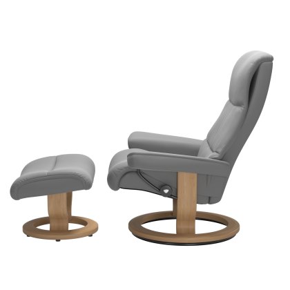 Stressless View Medium Chair & Stool Classic Base Stressless View Medium Chair & Stool Classic Base