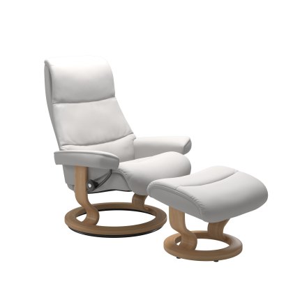 Stressless View Small Chair & Stool Classic Base Stressless View Small Chair & Stool Classic Base