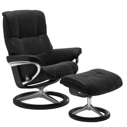 Stressless Mayfair Large Chair & Stool Signature Base