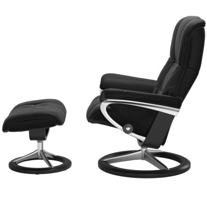 Stressless Mayfair Large Chair & Stool Signature Base